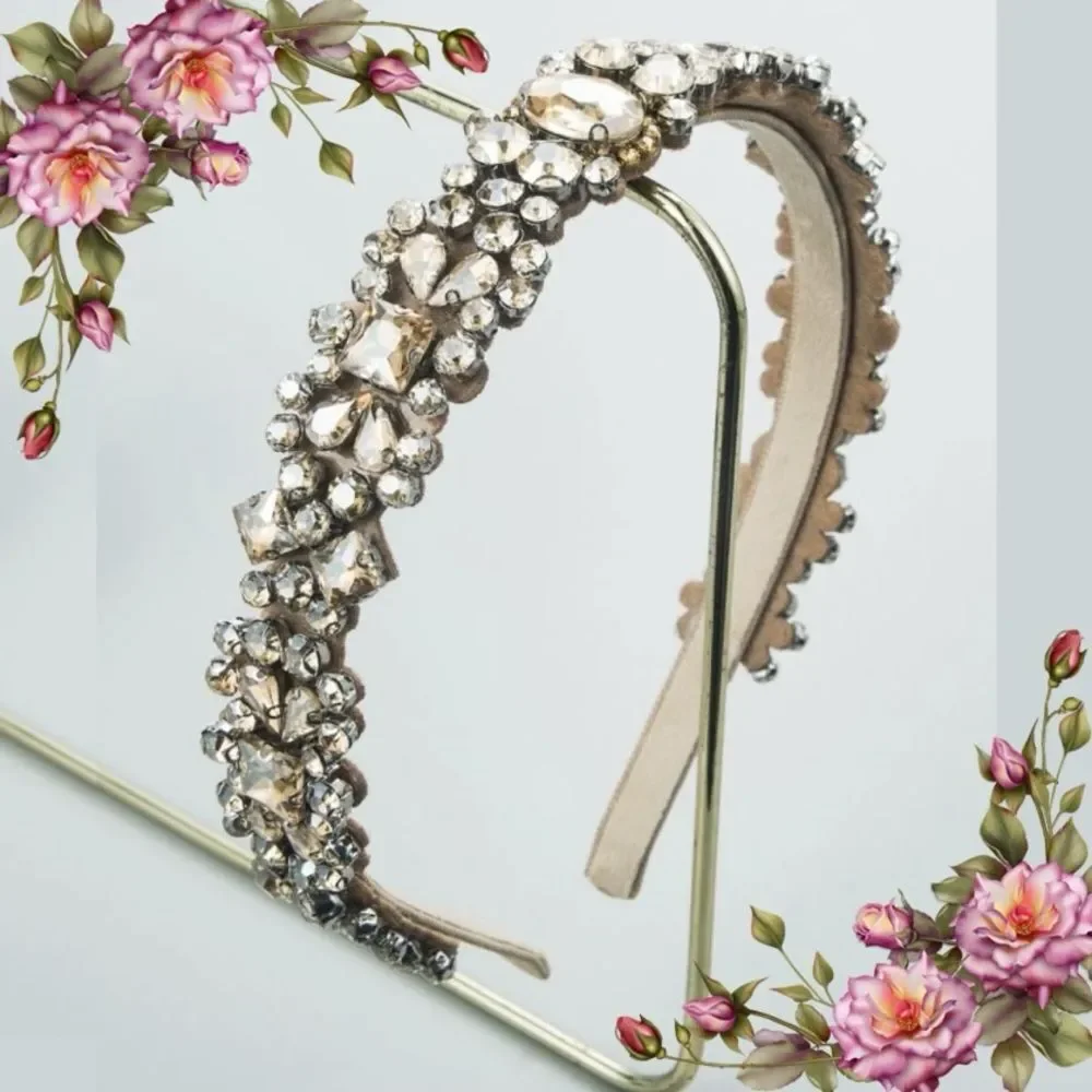 Gorgeous rhinestones beaded Headband‎